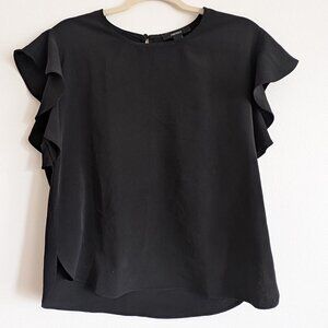 Black short sleeve blouse